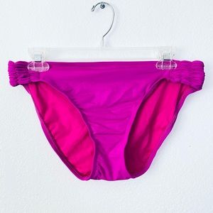 🍓 JCPenney XL NWOT Solid Fuchsia Boho Basic Swim Bikini Bottom